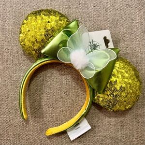 NWT Disney Sequins Tinker Bell Minnie Ears
